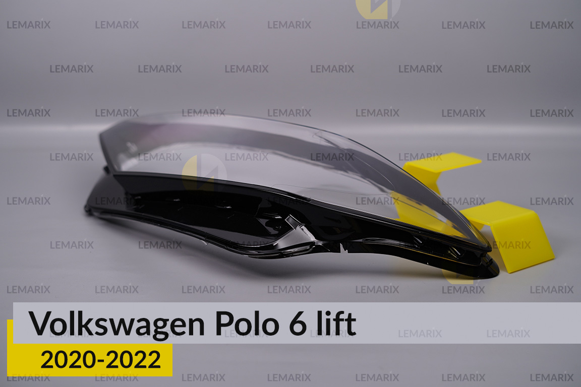 Скло фари VW Volkswagen Polo 6 (2020-2022) рест ліве