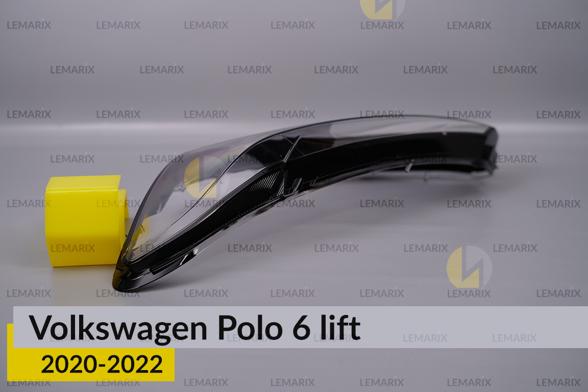 Скло фари VW Volkswagen Polo 6 (2020-2022) рест ліве