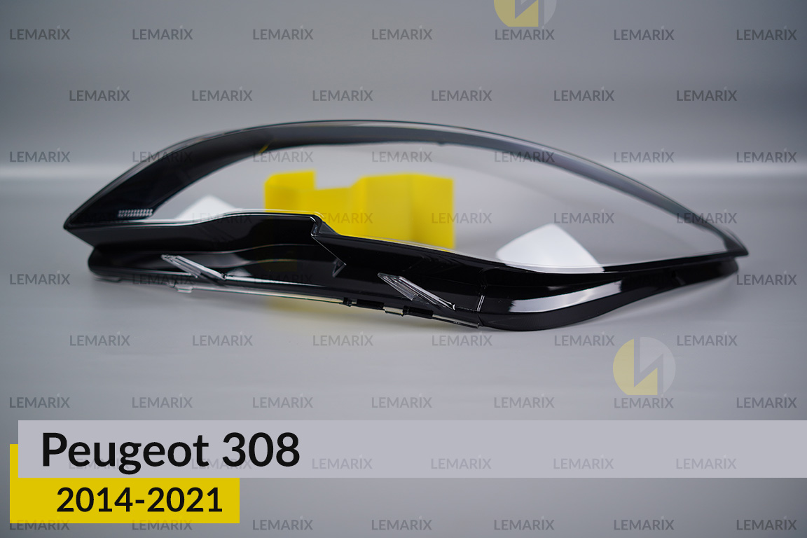 Скло фари Peugeot 308 (2014-2021) ліве