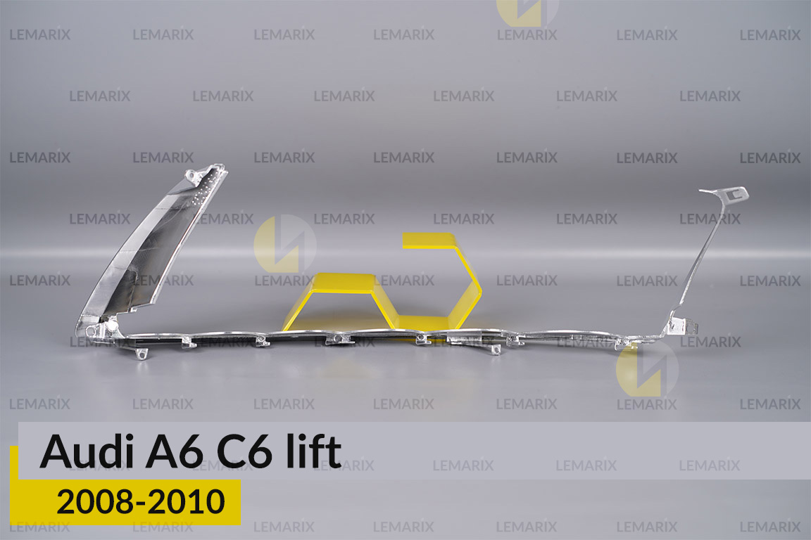 Хромована декоративна маска середня Audi A6 C6 (2008-2010) рест права