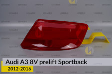 Скло заднього ліхтаря зовнішнє в крилі Audi A3 8V Sportback (2012-2016) дорест праве