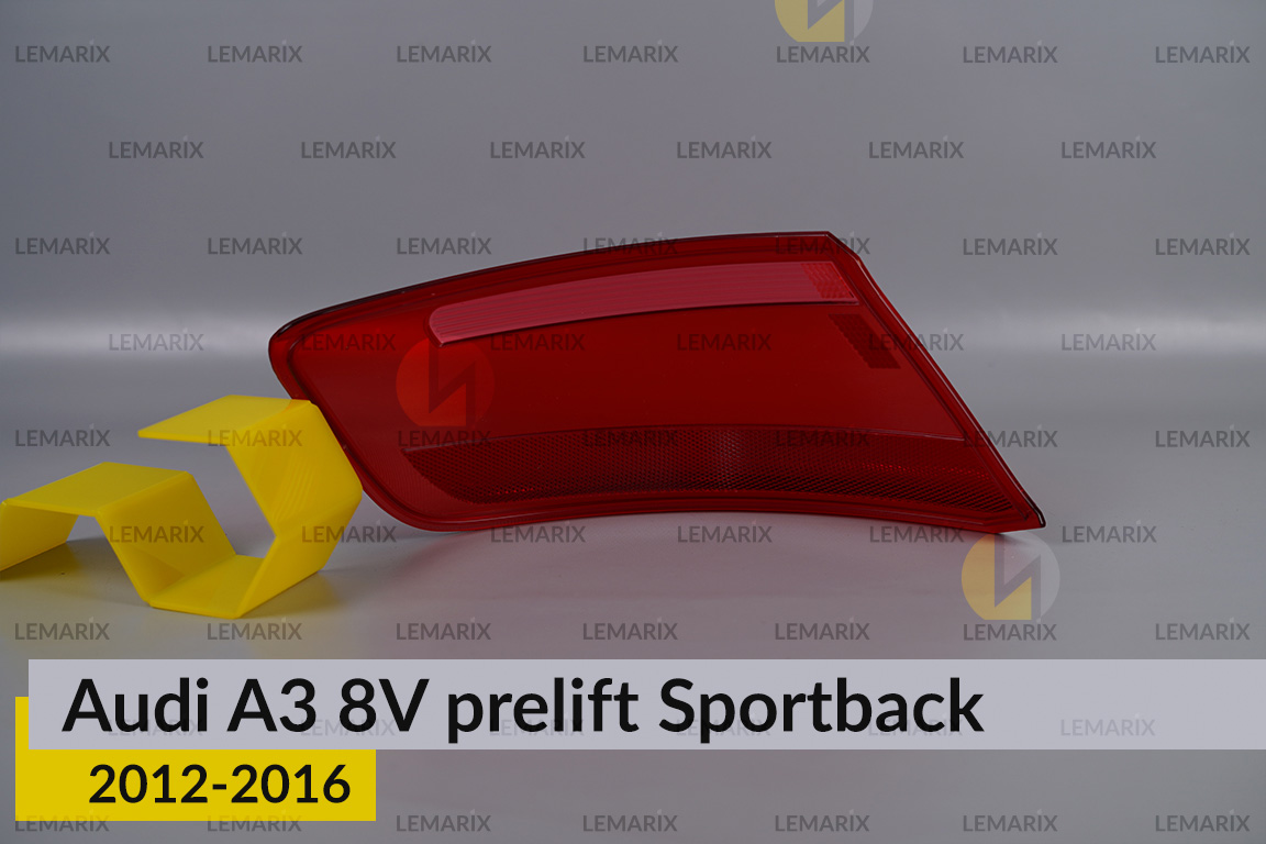 Скло заднього ліхтаря зовнішнє в крилі Audi A3 8V Sportback (2012-2016) дорест праве