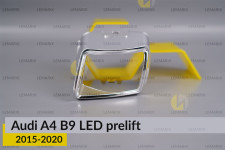 Хромована маска лінзи Audi A4 B9 LED (2015-2020) дорест ліва