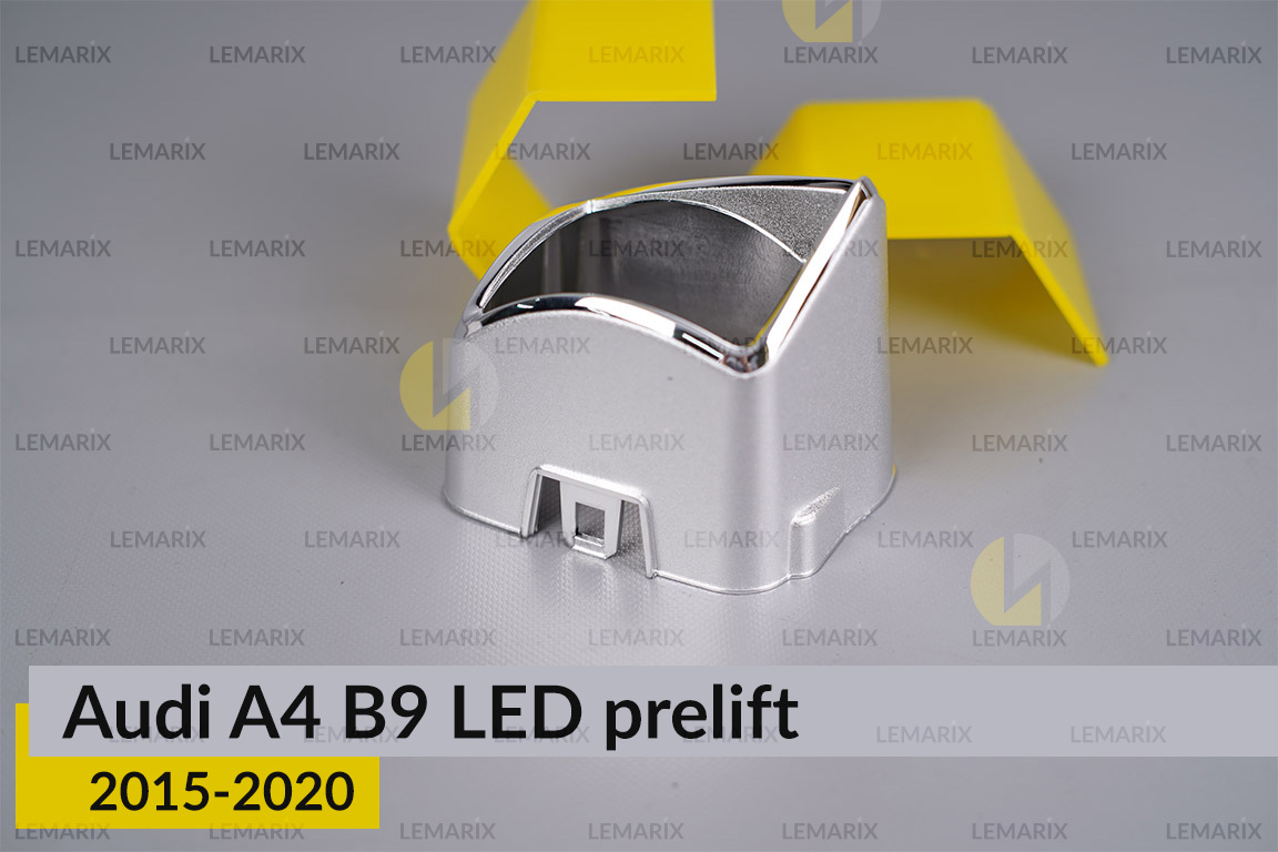Хромована маска лінзи Audi A4 B9 LED (2015-2020) дорест ліва