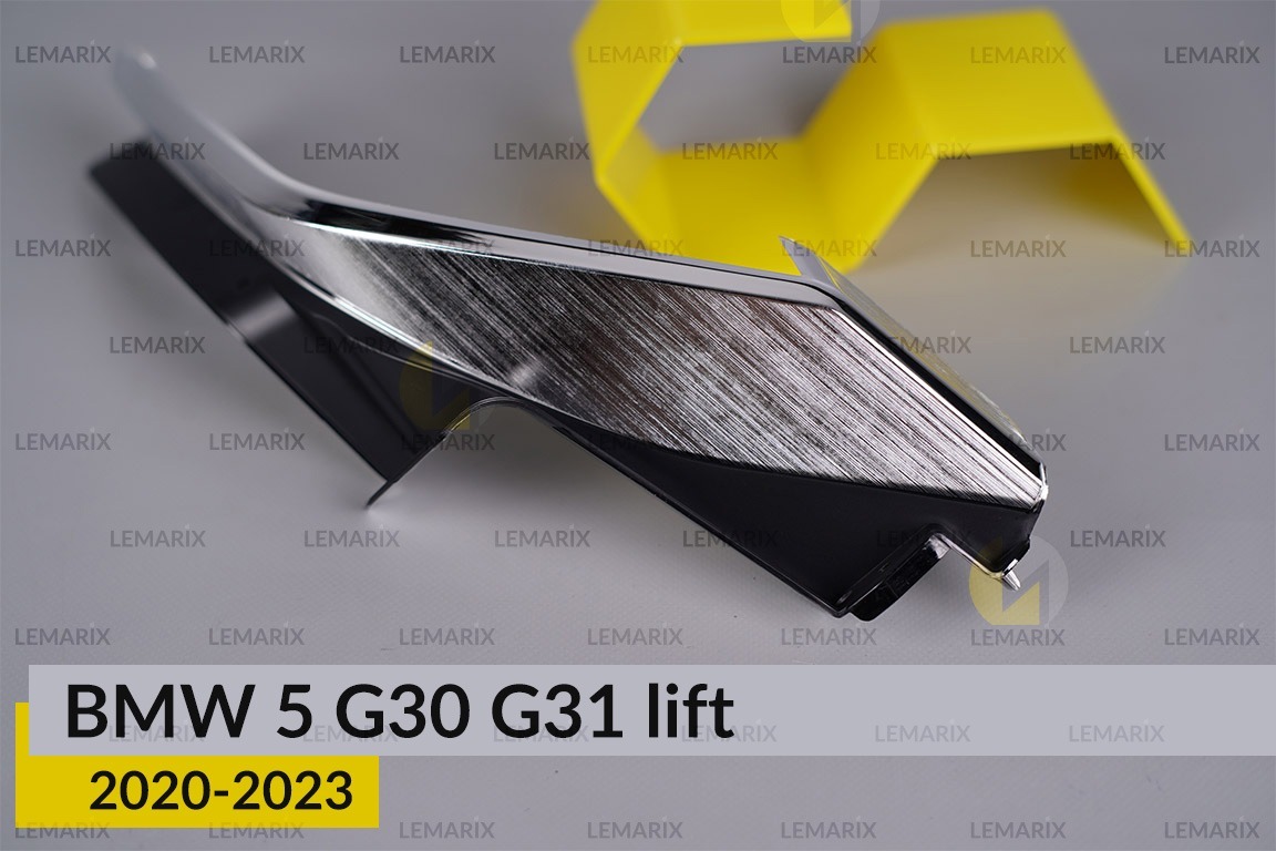 Хромована декоративна маска світловода зовнішня BMW 5 G30 G31 (2020-2023) рест ліва