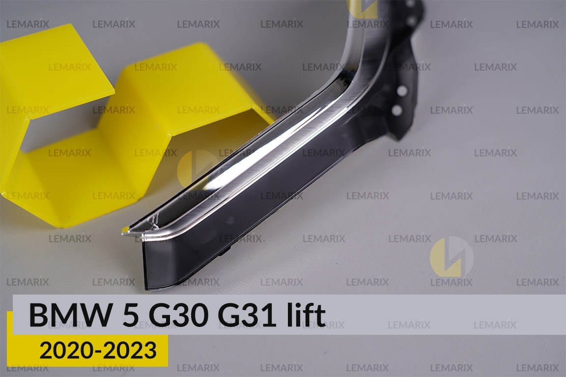 Хромована декоративна маска світловода зовнішня BMW 5 G30 G31 (2020-2023) рест ліва