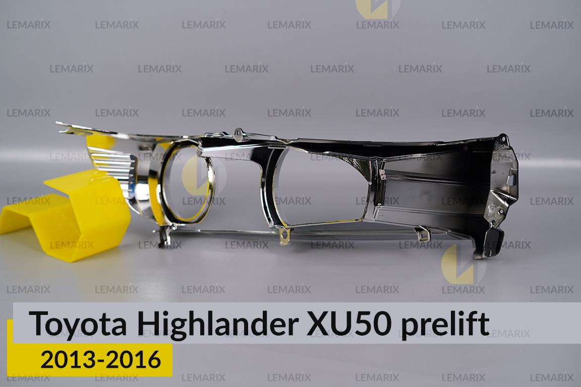 Хромована декоративна маска Toyota Highlander XU50 (2013-2016) дорест ліва