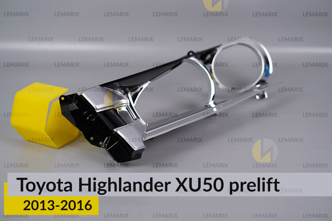 Хромована декоративна маска Toyota Highlander XU50 (2013-2016) дорест ліва