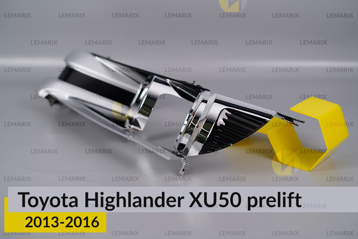 Хромована декоративна маска Toyota Highlander XU50 (2013-2016) дорест ліва