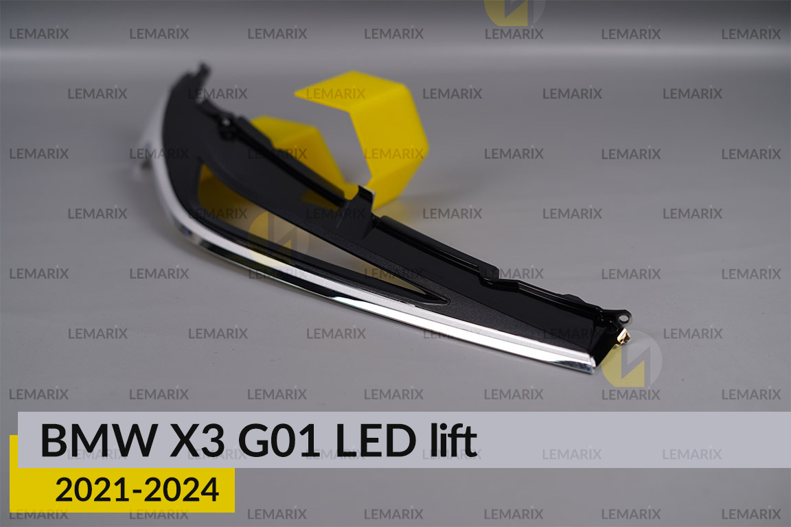 Хромована декоративна маска верхня BMW X3 G01 LED (2021-2024) рест права