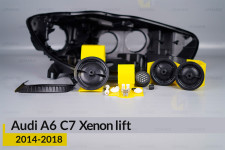 Сервісний комплект корпуса фар Audi A6 C7 Xenon (2014-2018) рест правий