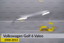 Стекло фары VW Volkswagen Golf 6 Valeo (2008-2013) левое