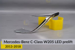 Хромована декоративна маска бокова Mercedes-Benz C-Class W205 LED (2013-2018) дорест ліва
