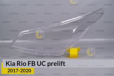Скло фари Kia Rio FB UC (2017-2020) дорест ліве
