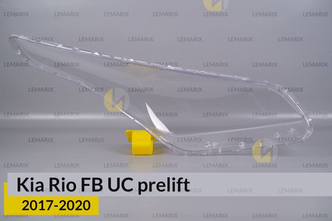 Скло фари Kia Rio FB UC (2017-2020) дорест ліве
