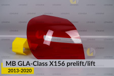 Стекло заднего фонаря внешнее в крыле Mercedes-Benz GLA-Class X156 LED (2013-2017) дорест левое