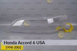 Скло фари Honda Accord 6 USA (1998-2002) ліве