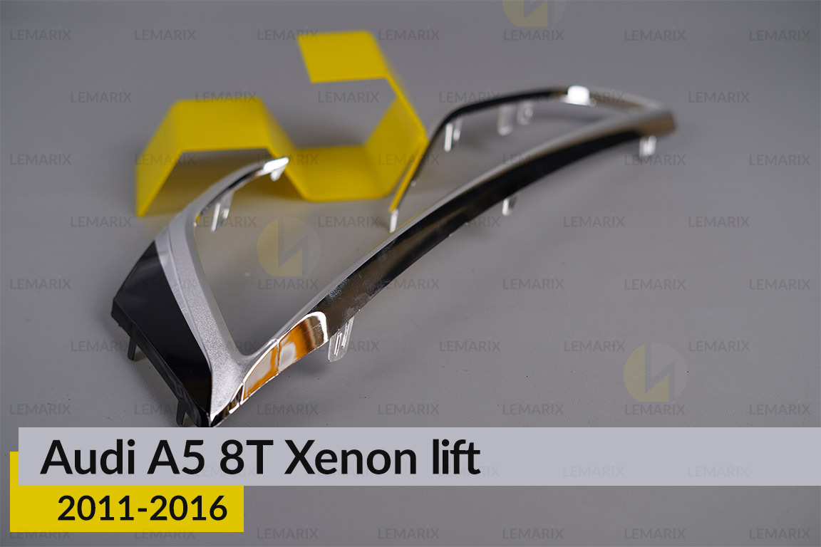 Хромована декоративна маска Audi A5 8T Xenon (2011-2016) рест ліва