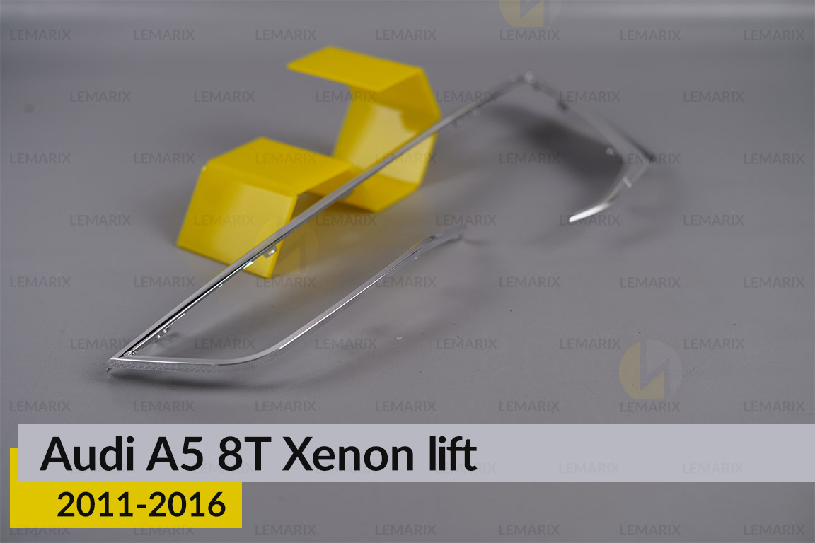 Хромована декоративна маска Audi A5 8T Xenon (2011-2016) рест ліва