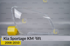 Скло фари KIA Sportage KM (2008-2010) 2 рест праве