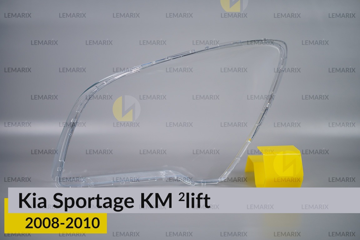 Скло фари KIA Sportage KM (2008-2010) 2 рест праве