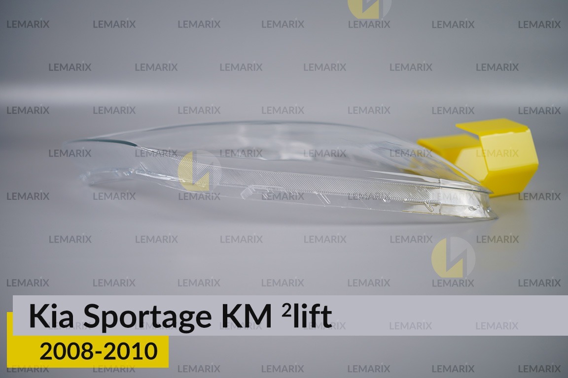 Скло фари KIA Sportage KM (2008-2010) 2 рест праве
