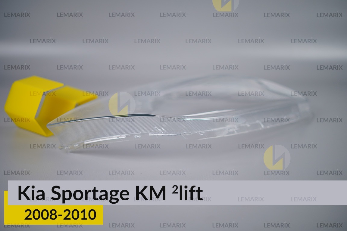 Скло фари KIA Sportage KM (2008-2010) 2 рест праве