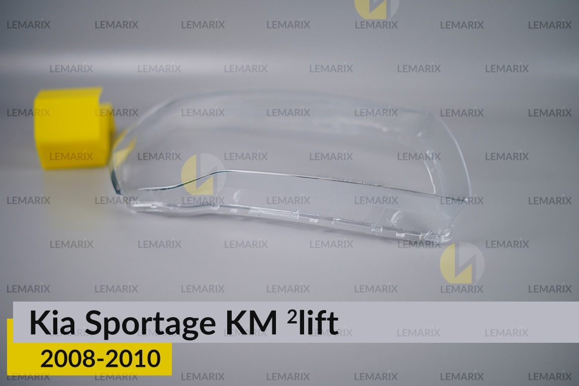 Скло фари KIA Sportage KM (2008-2010) 2 рест праве