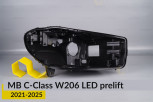 Корпус фари Mercedes-Benz C-Class W206 LED (2021-2025) дорест правий