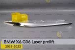 Хромована декоративна маска верхня BMW X6 G06 Laser (2019-2023) дорест права