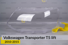 Скло фари VW Volkswagen Transporter T5 (2010-2015) рест ліве