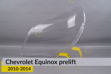 Скло фари Chevrolet Equinox (2010-2014) дорест ліве