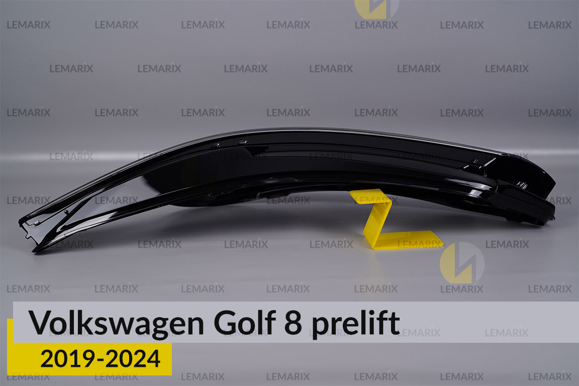 Скло фари VW Volkswagen Golf 8 (2019-2024) дорест ліве