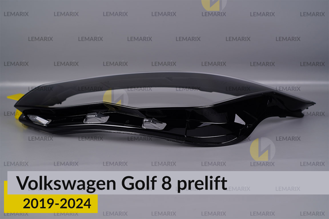 Скло фари VW Volkswagen Golf 8 (2019-2024) дорест ліве
