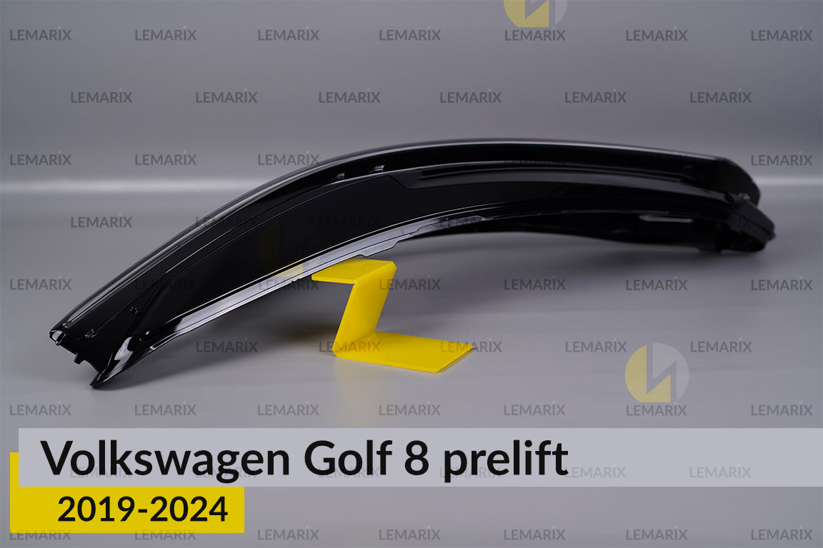 Скло фари VW Volkswagen Golf 8 (2019-2024) дорест ліве