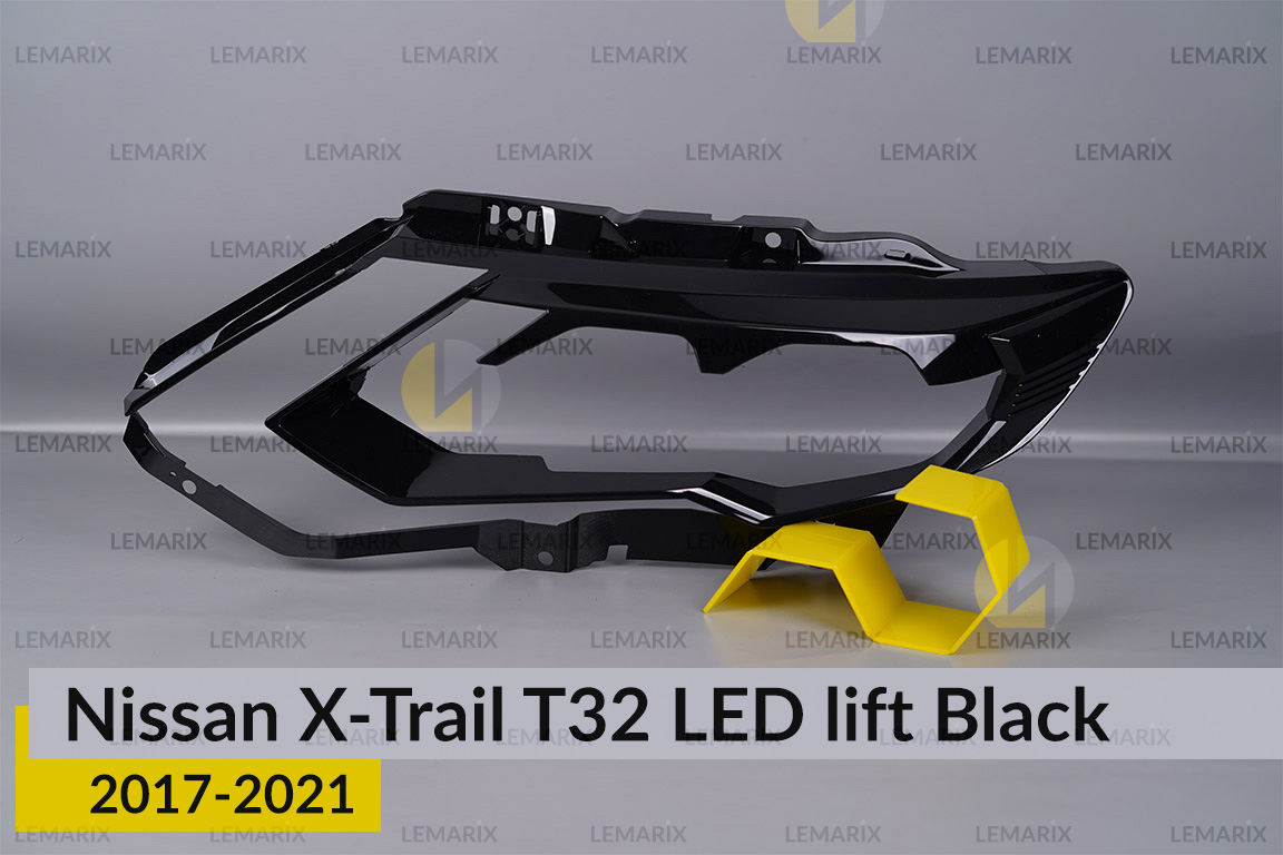 Декоративна маска зовнішня Nissan X-Trail T32 LED Black (2017-2021) рест ліва