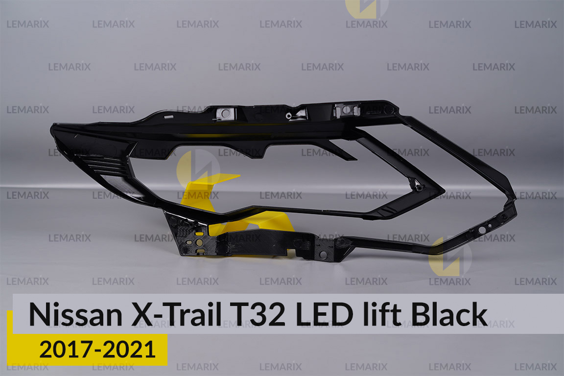 Декоративна маска зовнішня Nissan X-Trail T32 LED Black (2017-2021) рест ліва