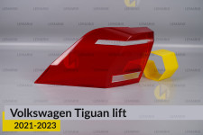Стекло заднего фонаря внешнее в крыле VW Volkswagen Tiguan (2021-2023) рест левое