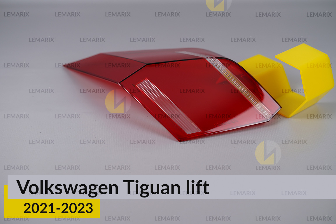 Скло заднього ліхтаря зовнішнє в крилі VW Volkswagen Tiguan (2021-2023) рест ліве