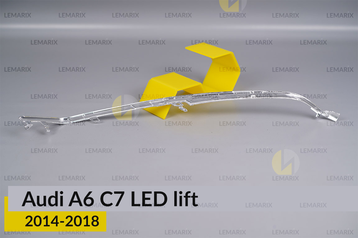 Хромована декоративна маска нижня Audi A6 C7 LED (2014-2018) рест права