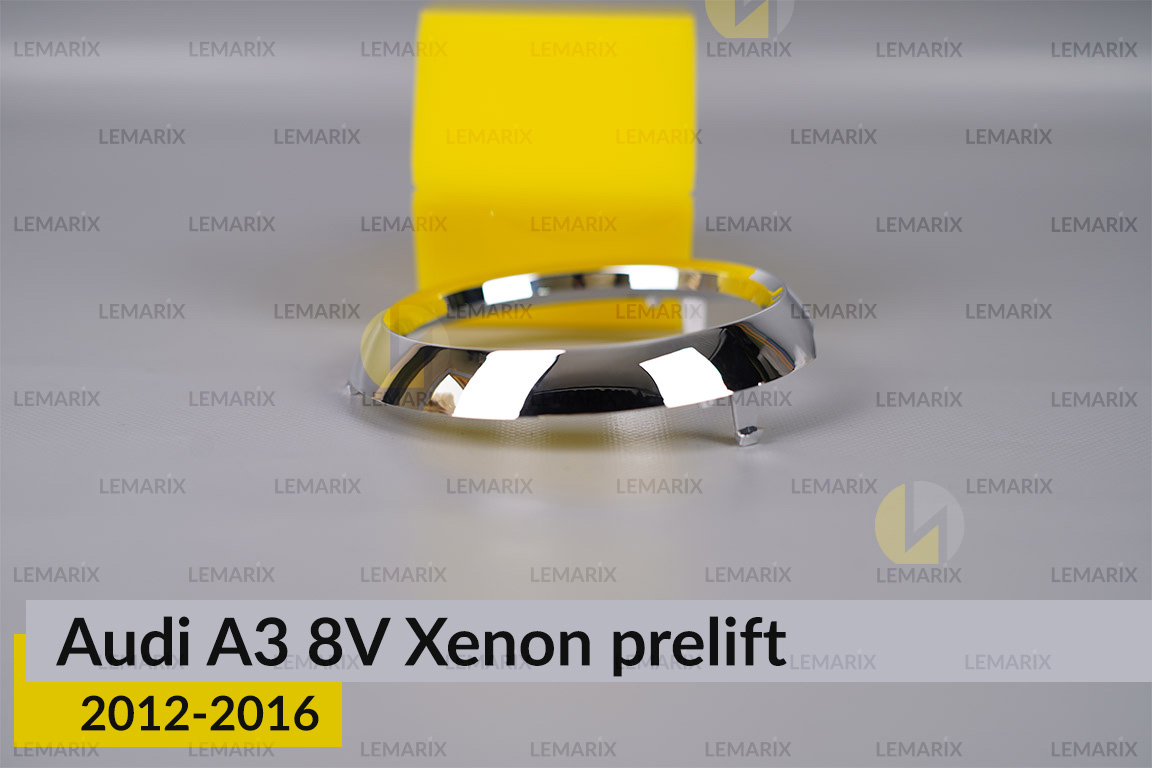 Хромоване кільце маски лінзи Audi A3 8V Xenon (2012-2016) дорест ліве