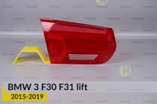 Скло заднього ліхтаря внутрішнє в кришці багажника BMW 3 F30 F31 (2015-2019) рест ліве
