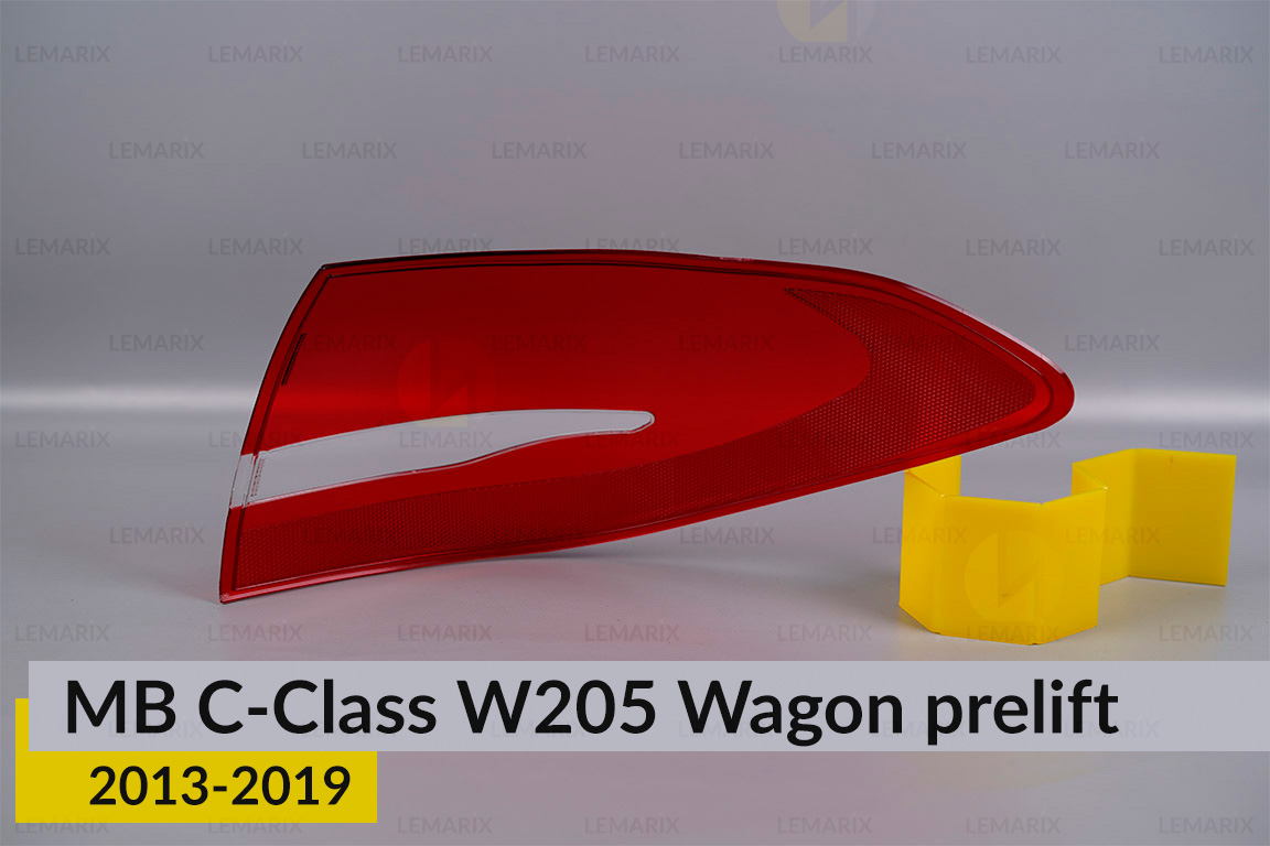 Скло заднього ліхтаря зовнішнє в крилі Mercedes-Benz C-Class W205 Wagon (2013-2018) дорест ліве