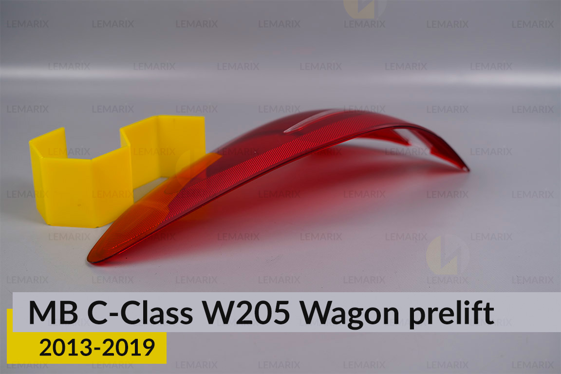 Скло заднього ліхтаря зовнішнє в крилі Mercedes-Benz C-Class W205 Wagon (2013-2018) дорест ліве