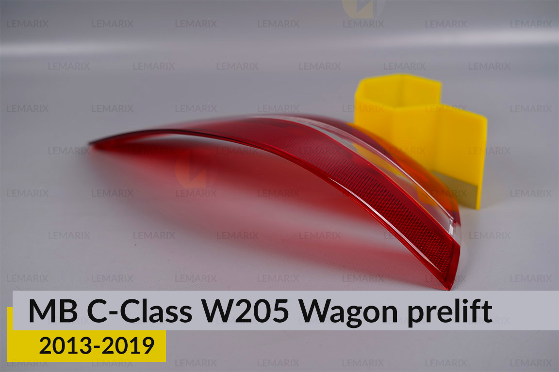Скло заднього ліхтаря зовнішнє в крилі Mercedes-Benz C-Class W205 Wagon (2013-2018) дорест ліве