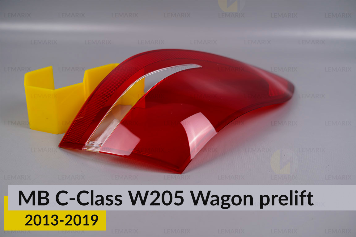 Скло заднього ліхтаря зовнішнє в крилі Mercedes-Benz C-Class W205 Wagon (2013-2018) дорест ліве