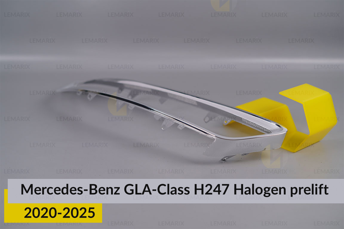 Хромована декоративна маска Mercedes-Benz GLA-Class H247 Halogen (2020-2025) дорест права