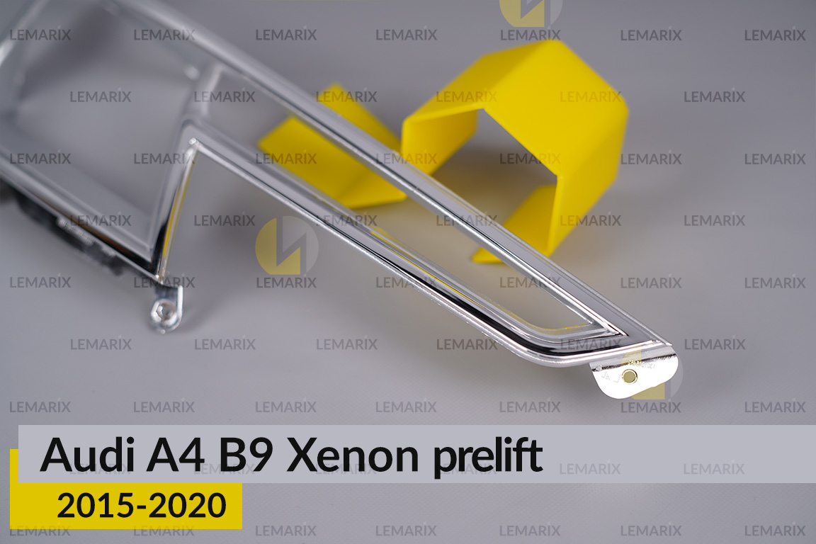 Хромована декоративна маска Audi A4 B9 Xenon (2015-2020) дорест права