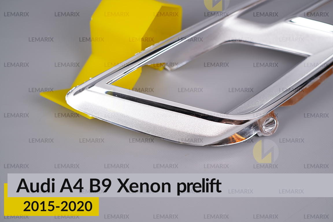 Хромована декоративна маска Audi A4 B9 Xenon (2015-2020) дорест права