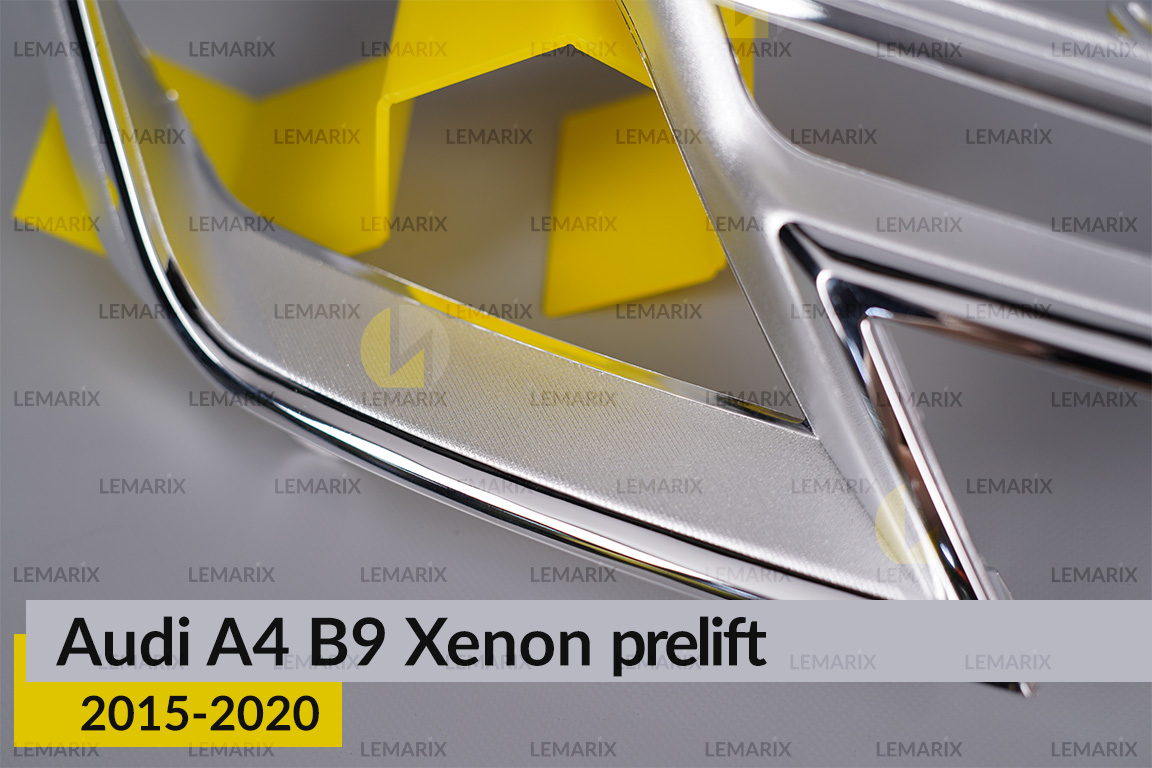 Хромована декоративна маска Audi A4 B9 Xenon (2015-2020) дорест права